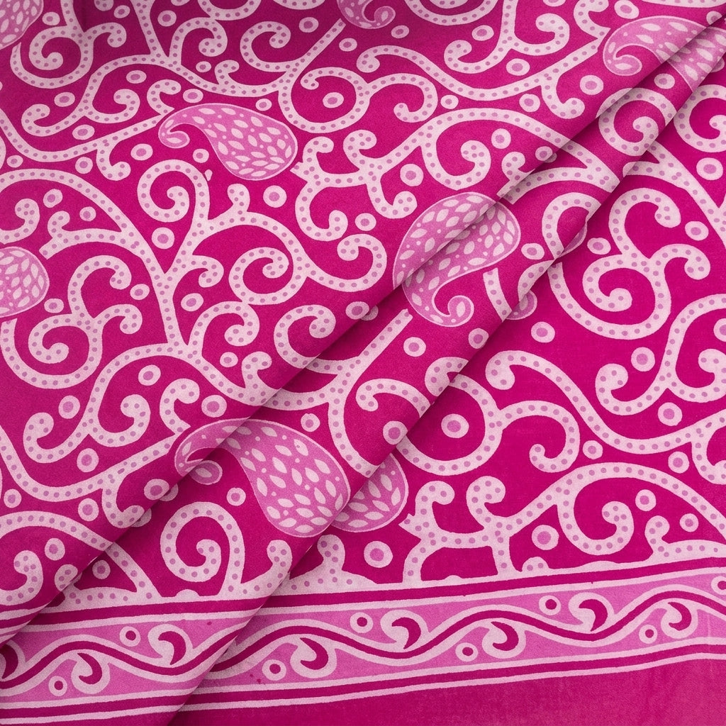 Floral Cotton Fabric - EC14798 - folds
