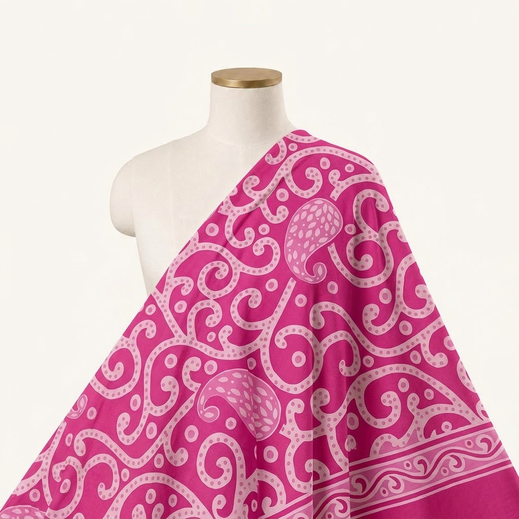 Floral Cotton Fabric - EC14798 - saree_drape
