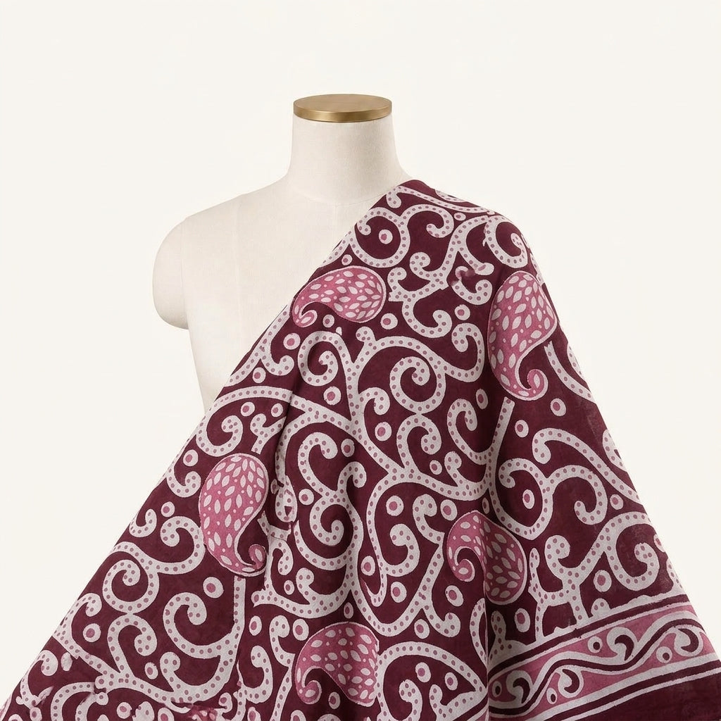 Floral Cotton Fabric - EC14801 - saree_drape
