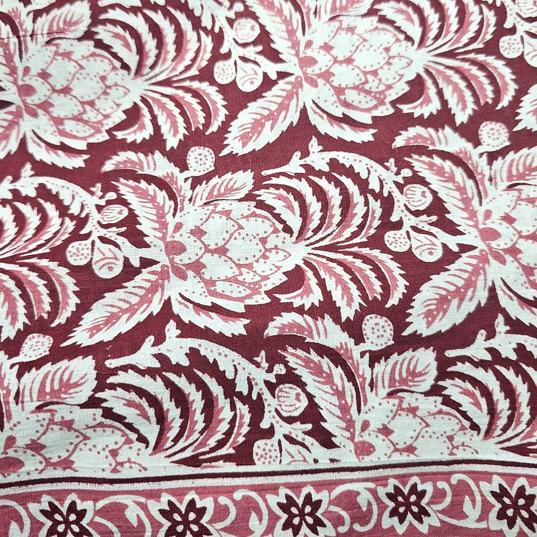 Floral Cotton Fabric - EC14802 - Flat fabric