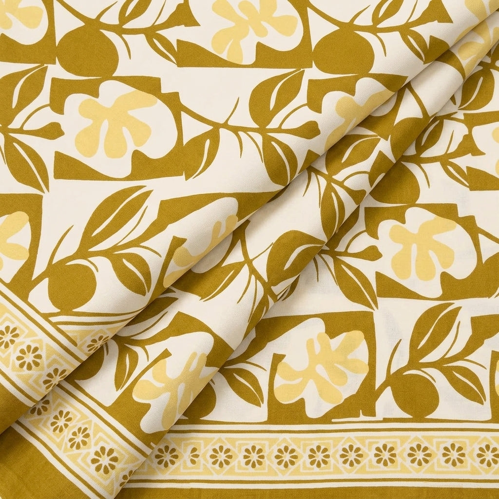 Floral Cotton Fabric - EC14803 - folds