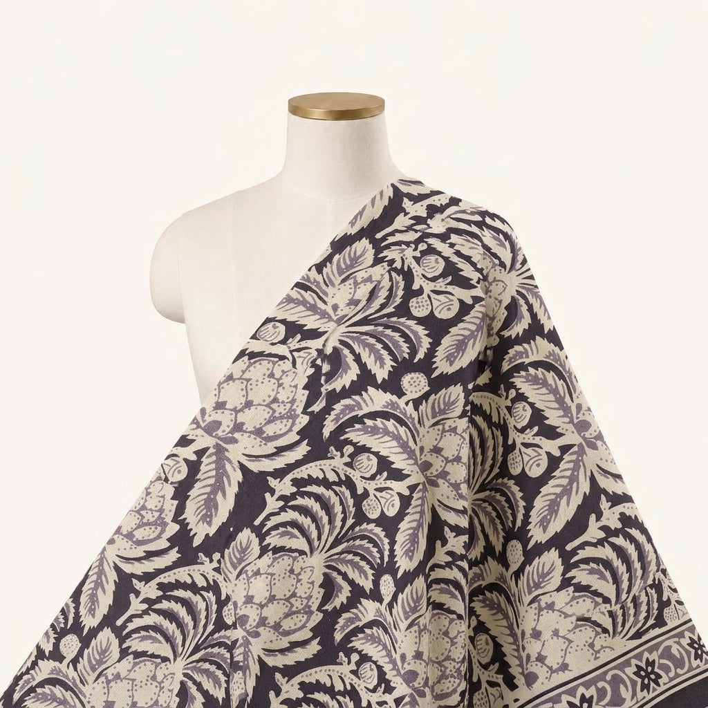 Floral Cotton Fabric - EC14804 - saree_drape