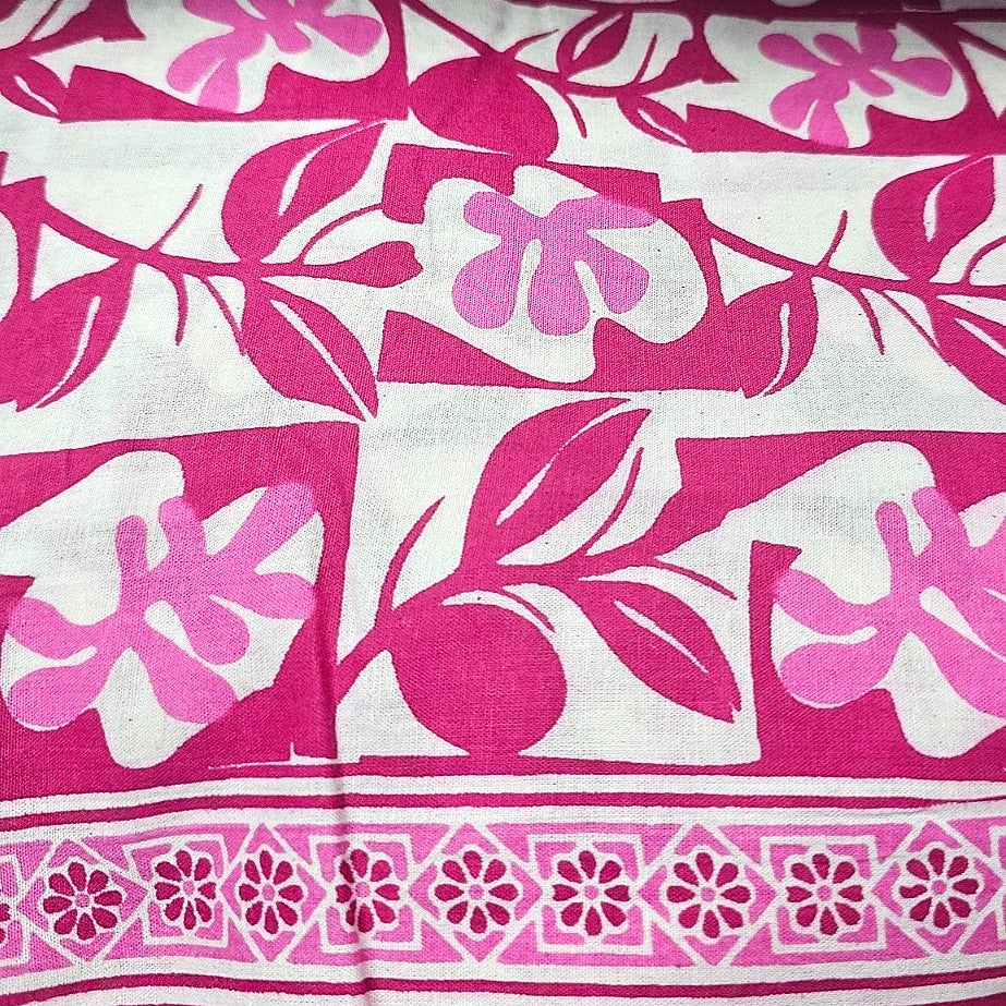 Floral Cotton Fabric - EC14810 - Flat fabric