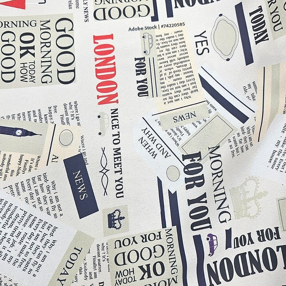 Cream Printed Satin Fabric - EC15355 - EC15355 - Flat fabric