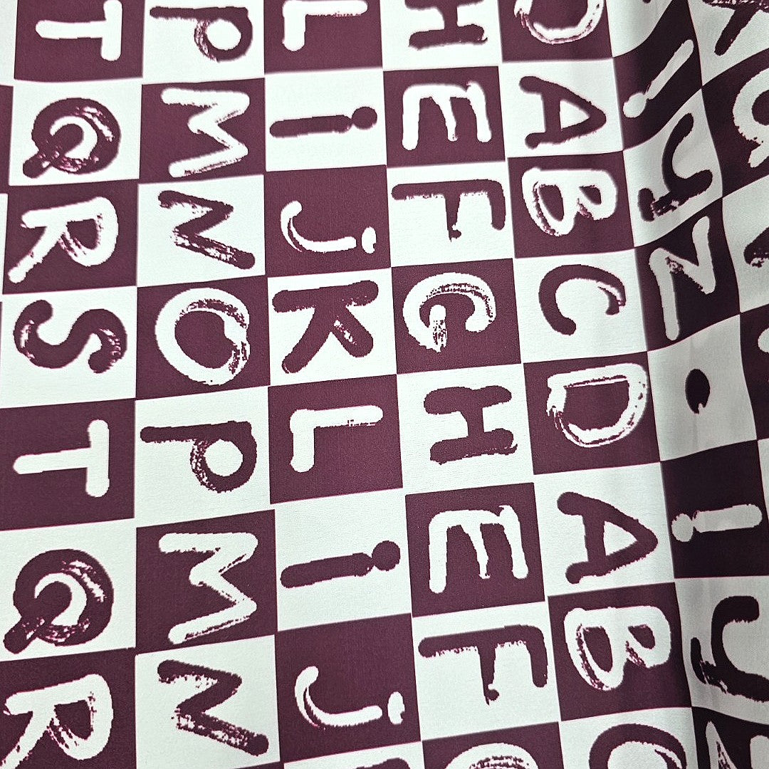 Printed Satin Fabric - EC15361 - Flat fabric