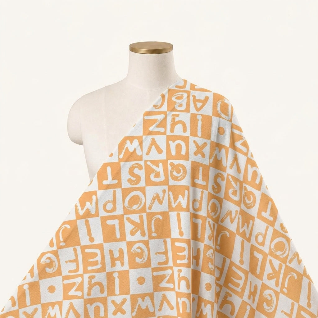 Printed Yellow Printed Satin Fabric Draped as a saree