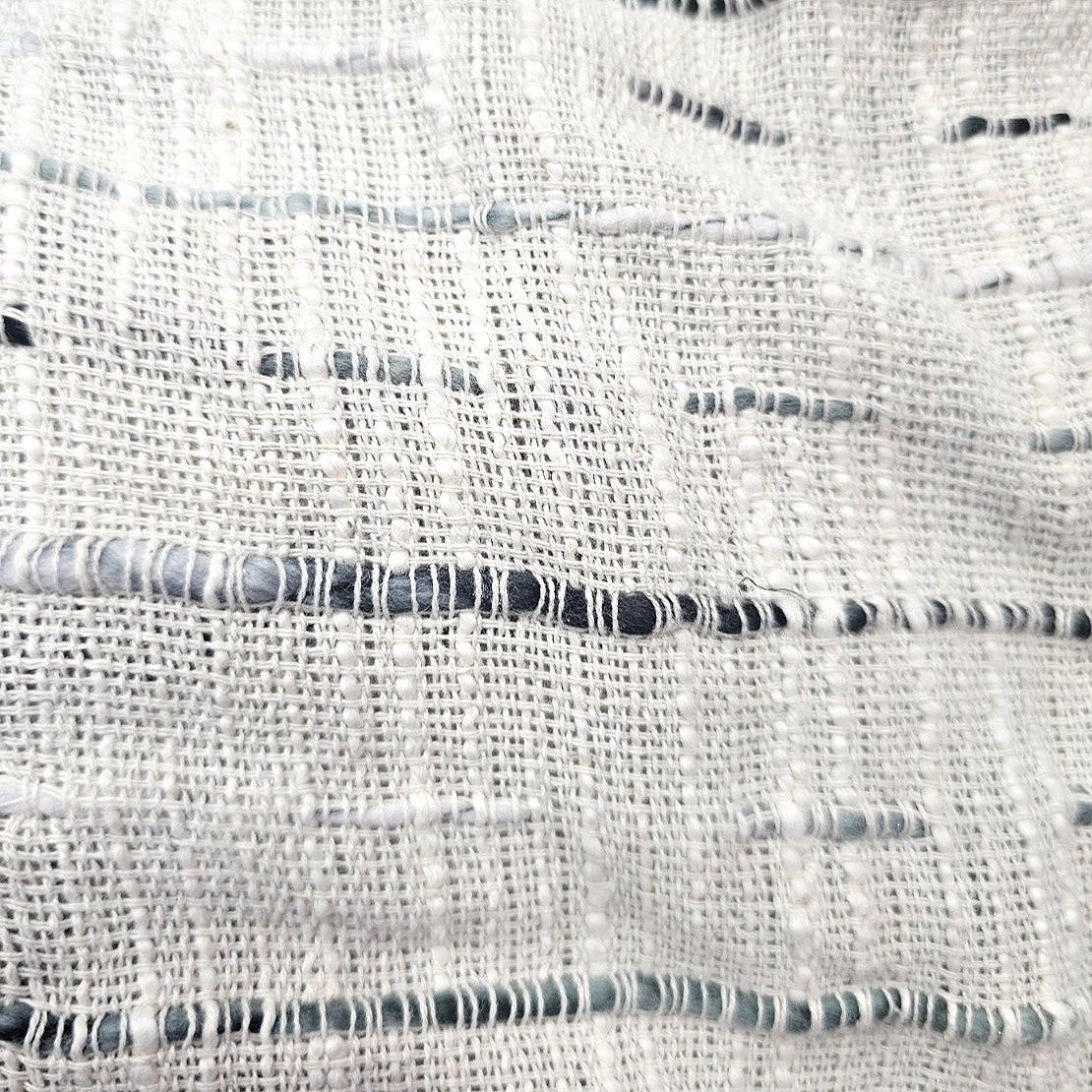 Cream Embroidery Jute Fabric