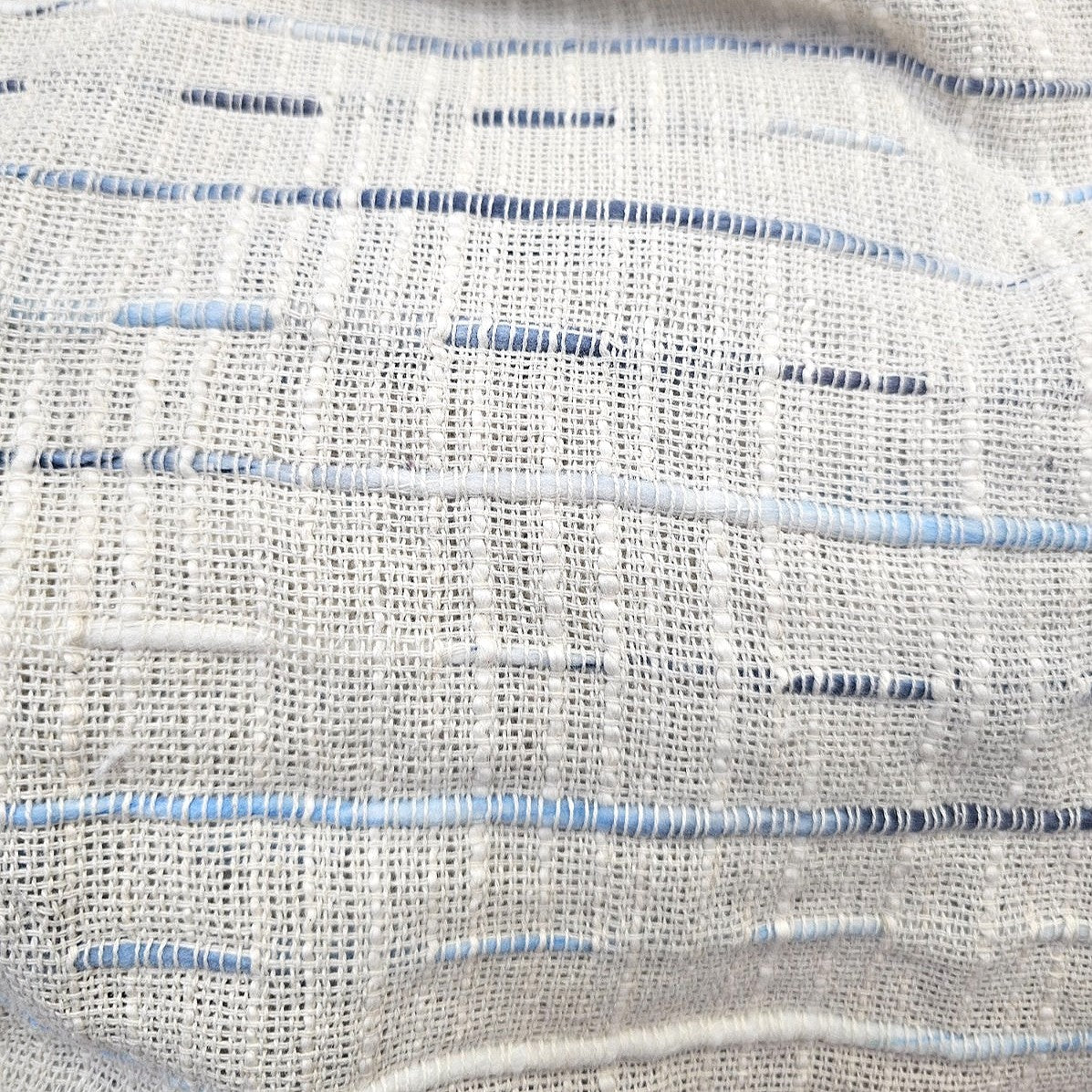 Cream Embroidery Jute Fabric