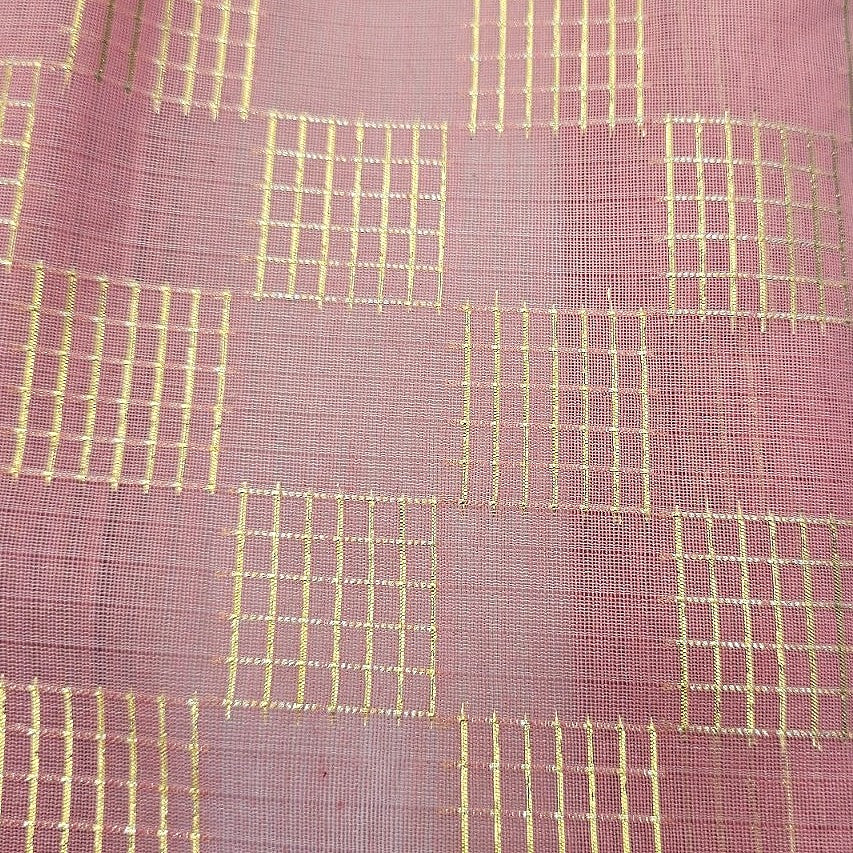 Zari Chanderi Fabric - EC15672 - Flat fabric