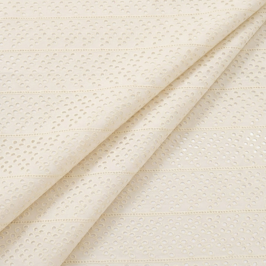 Folded Cutwork Yellow Cutwork Cotton Fabric