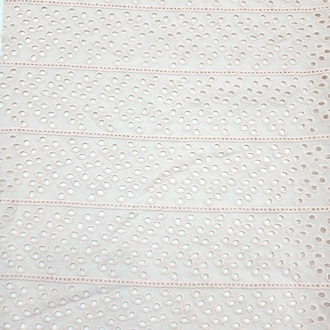 Abstract Cutwork Cotton Fabric