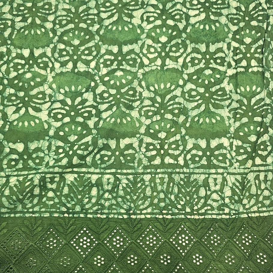 Green Batik Cotton Fabric - EC15910