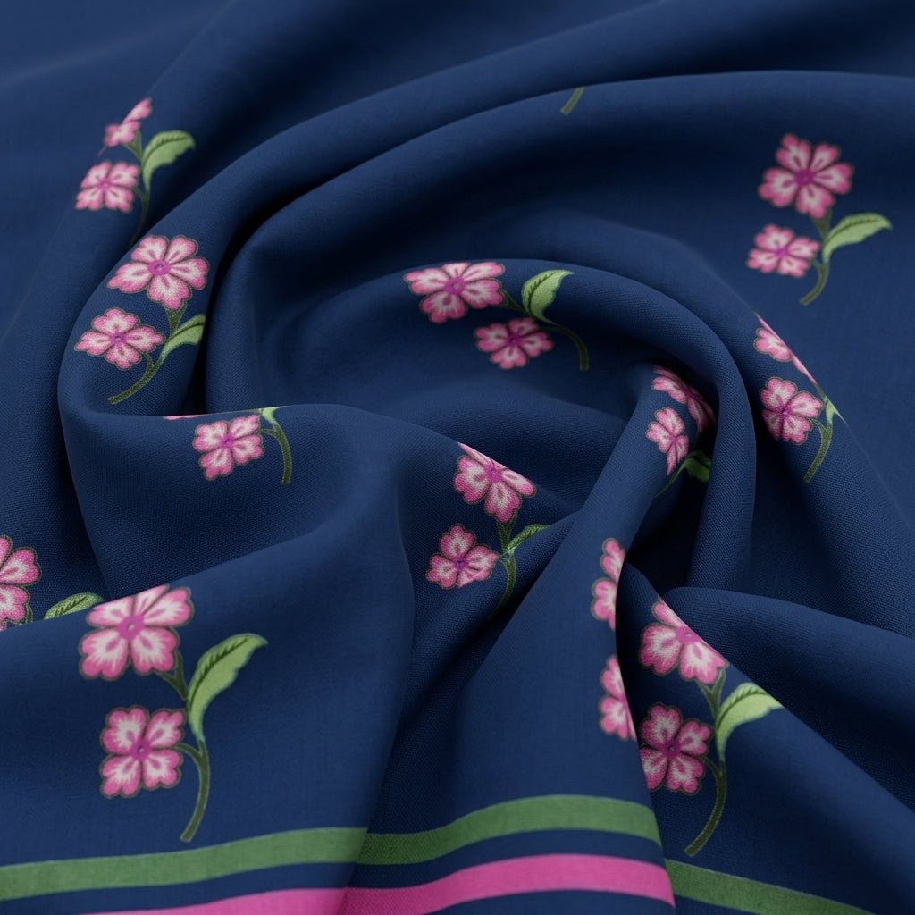 Floral Cotton Fabric - EC15921 - Swirl