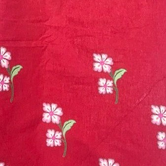 Floral Cotton Fabric - EC15922 - Flat fabric
