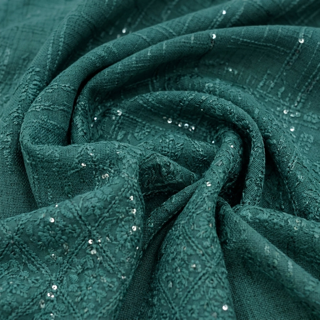 Embroidery Georgette Fabric - EC15943 - Swirl