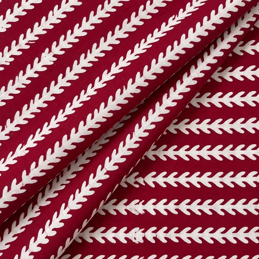 Folded Batik Red Batik Cotton Fabric
