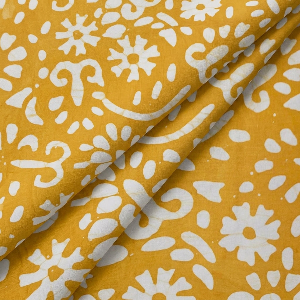 Folded Batik Yellow Batik Cotton Fabric