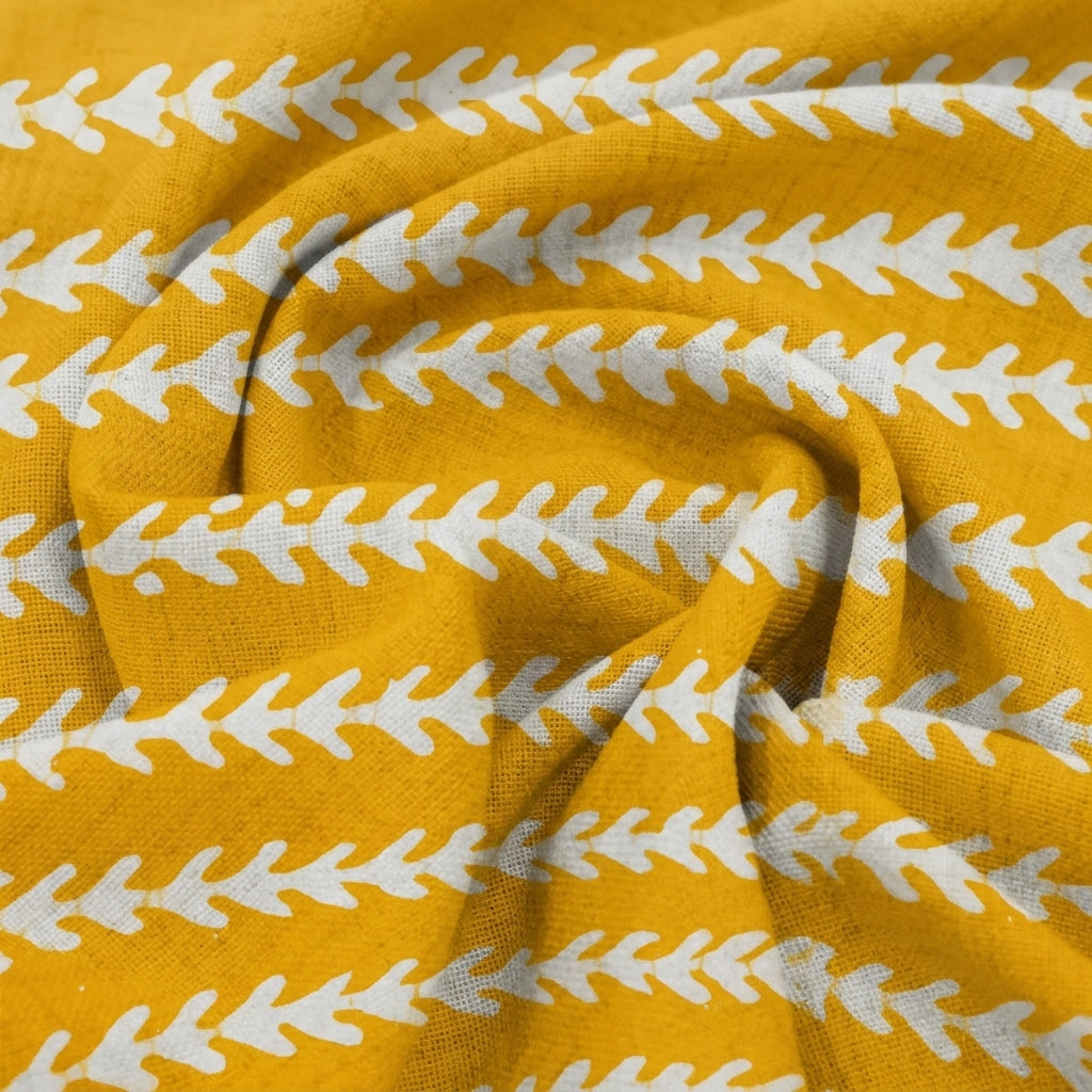 Swirled Batik Yellow Batik Cotton Fabric