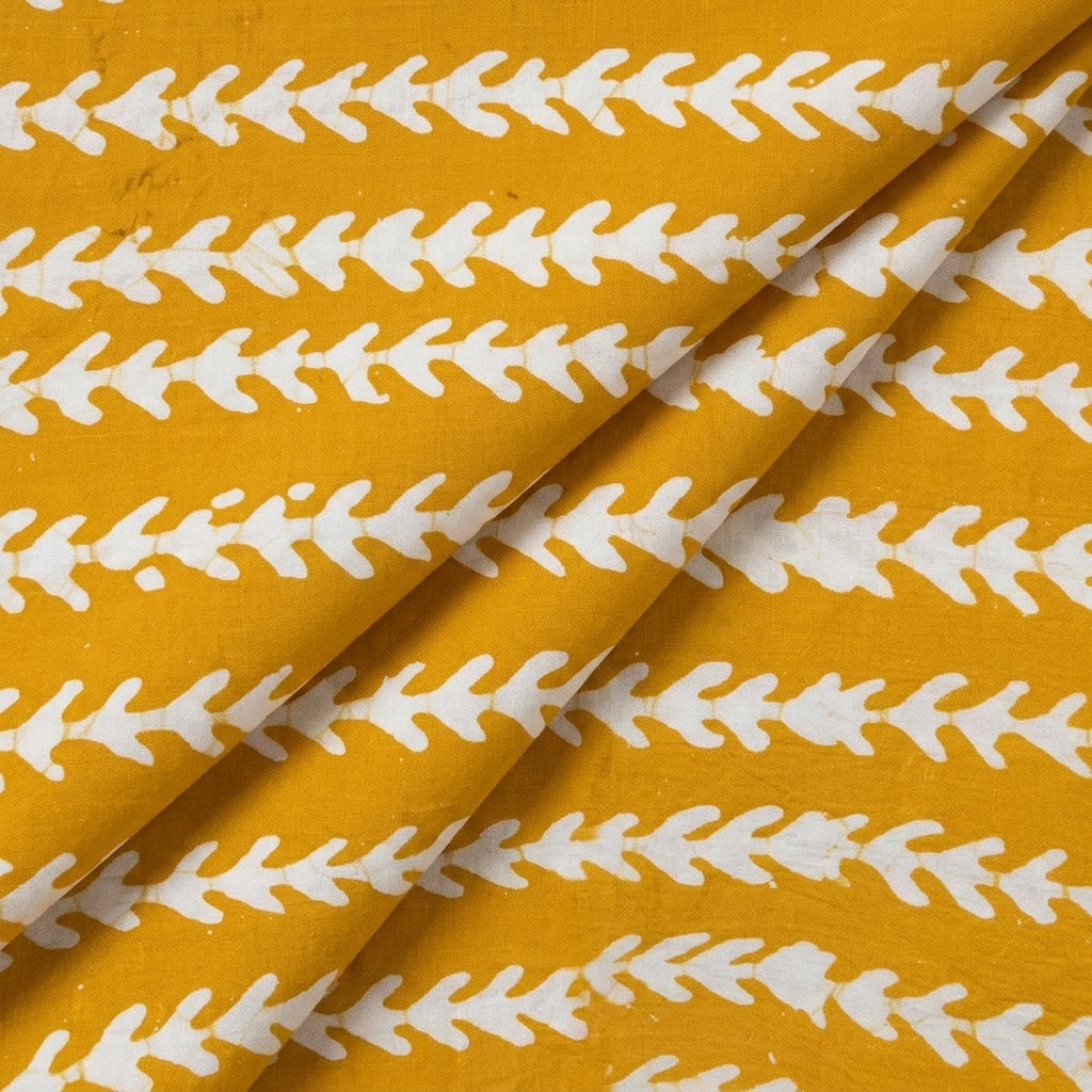 Folded Batik Yellow Batik Cotton Fabric