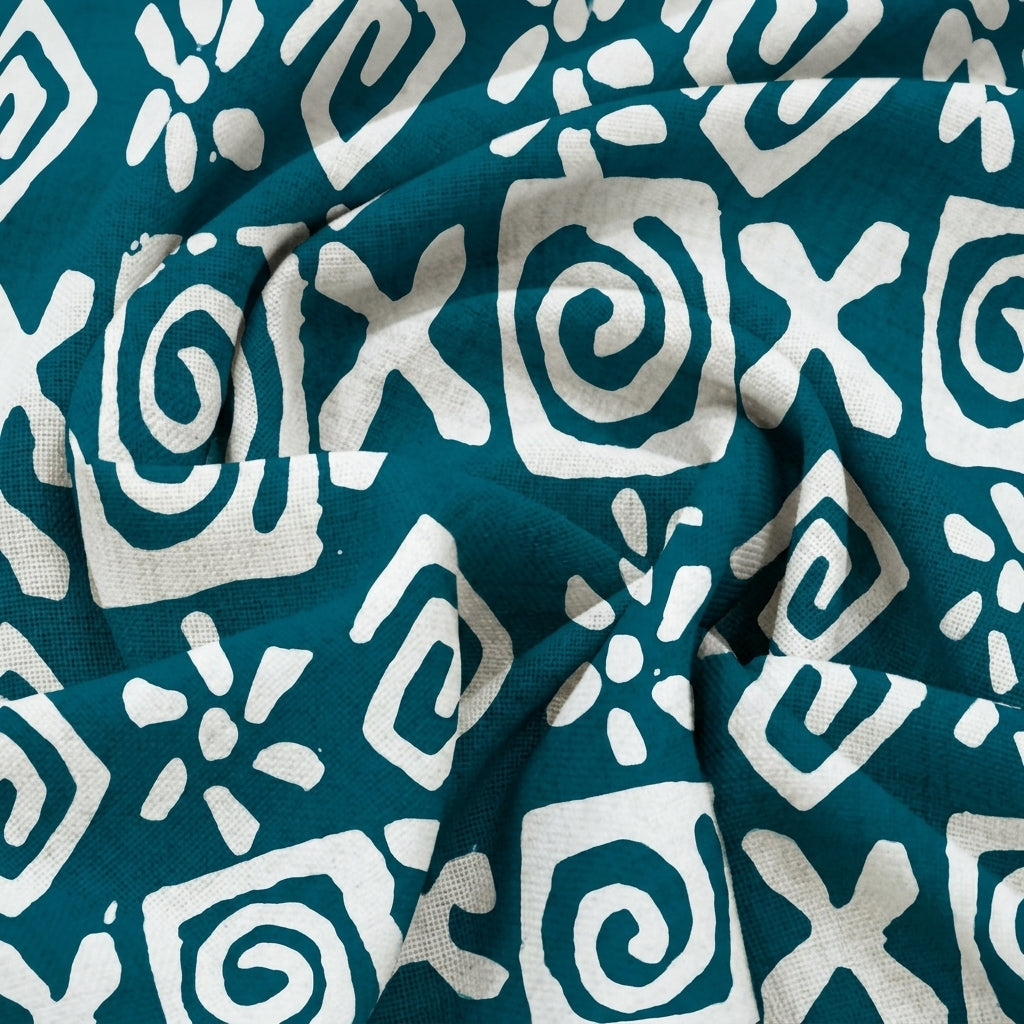 Swirled Batik Green Batik Cotton Fabric