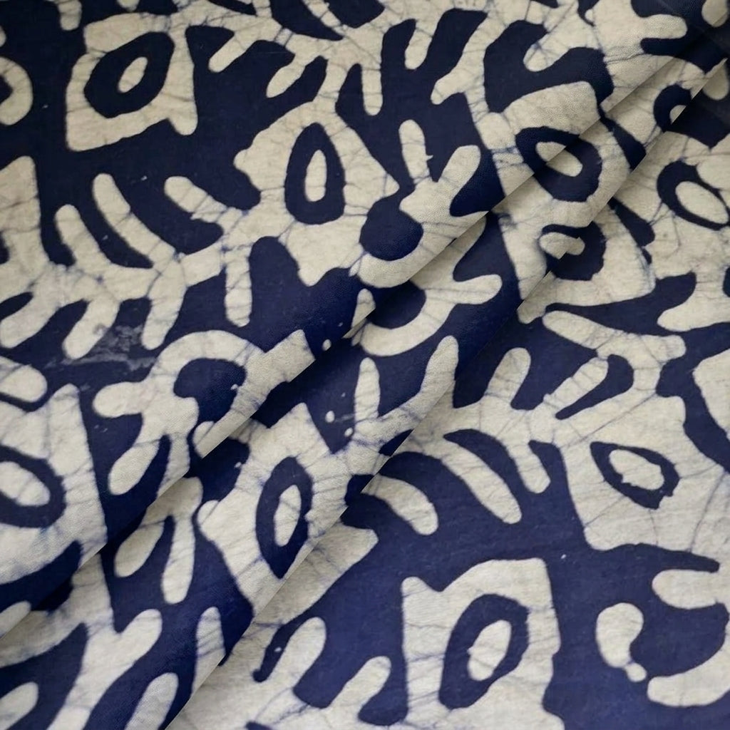 Folded Batik Indigo Batik Cotton Fabric