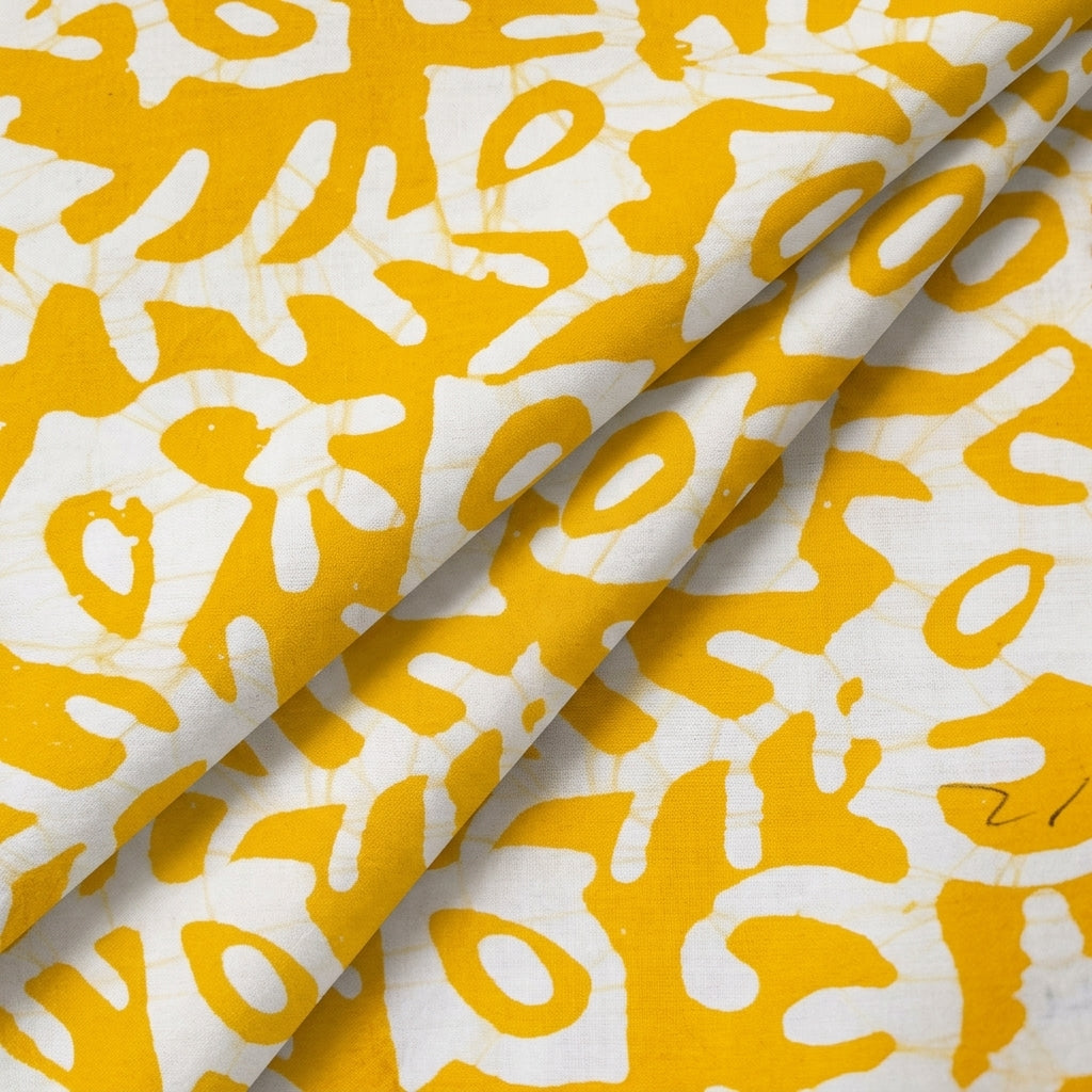 Folded Batik Yellow Batik Cotton Fabric