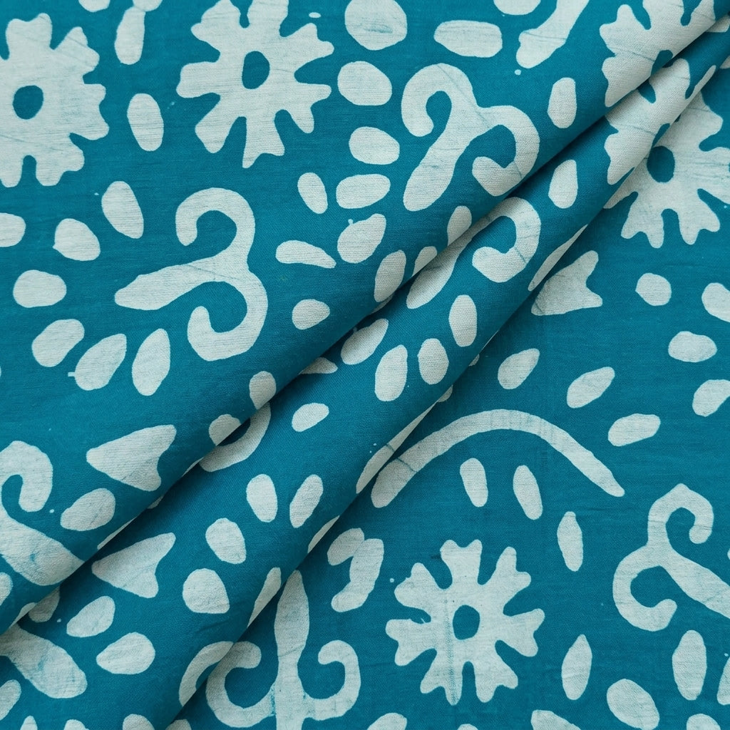 Folded Batik Green Batik Cotton Fabric