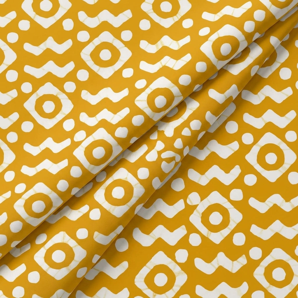 Folded Batik Yellow Batik Cotton Fabric