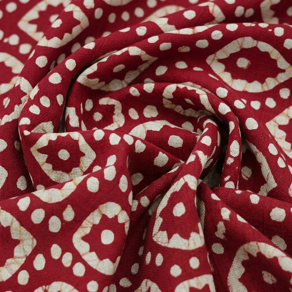 Swirled Red Fabric