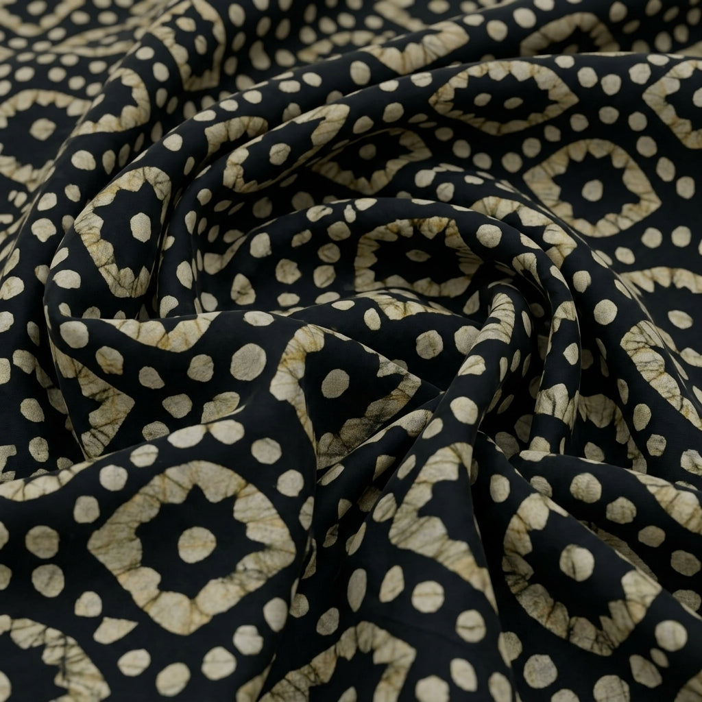 Swirled Black Fabric