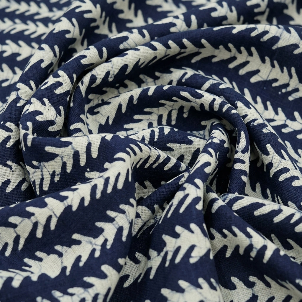 Swirled Batik Indigo Batik Cotton Fabric