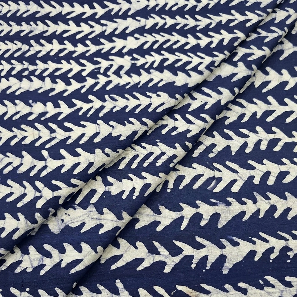 Folded Batik Indigo Batik Cotton Fabric