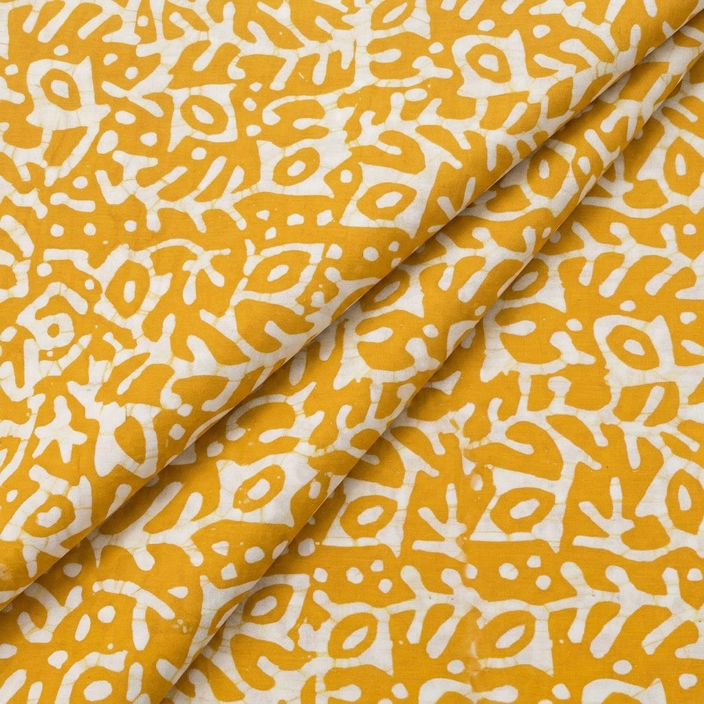 Folded Batik Yellow Batik Cotton Fabric