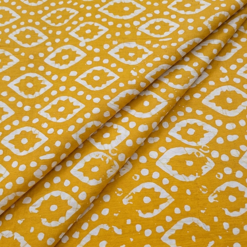 Folded Batik Yellow Batik Cotton Fabric