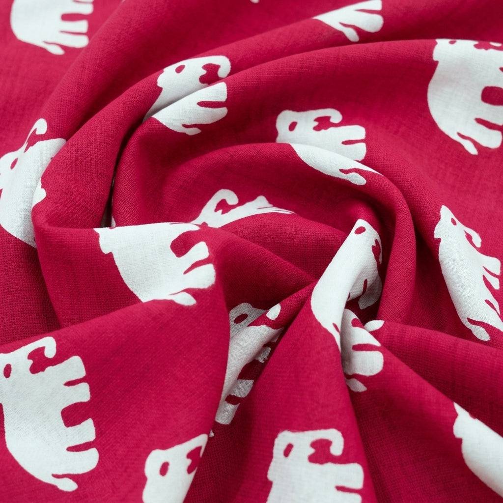 Swirled Animal Print Pink Animal Print Cotton Fabric