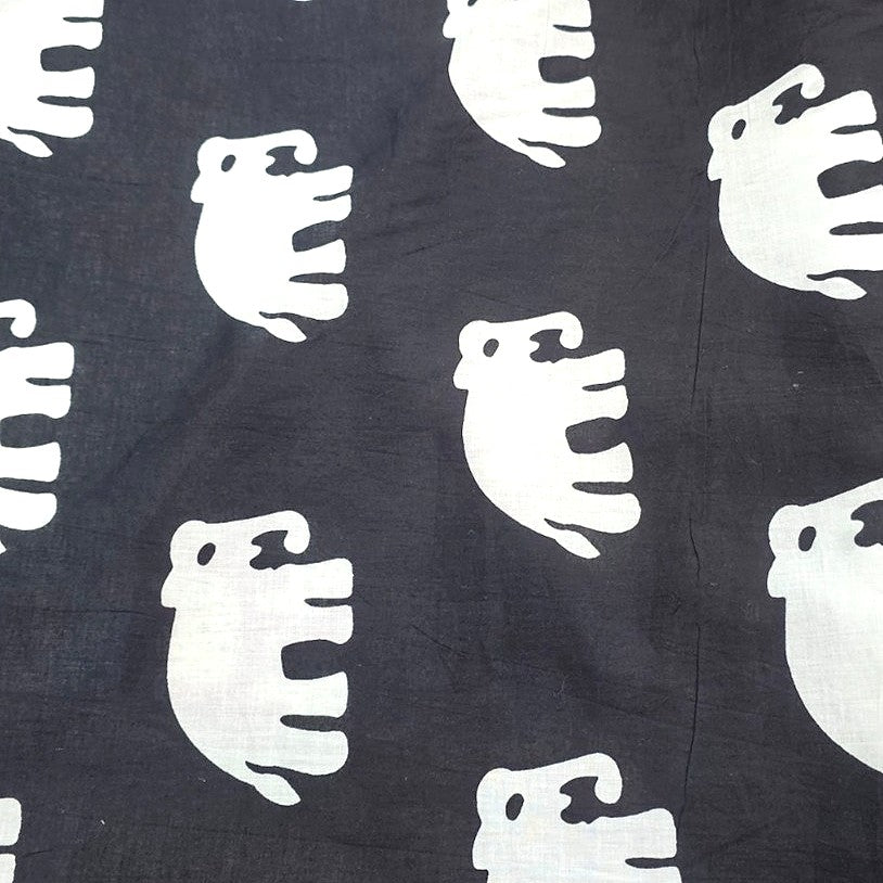 Animal Print Cotton Fabric - EC16404 - Flat fabric