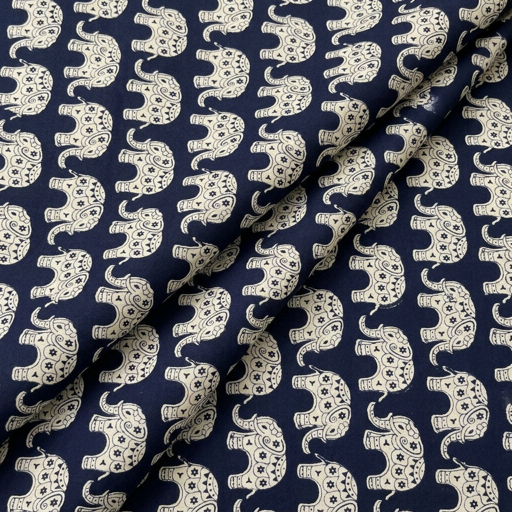 Folded Animal Print Black Animal Print Cotton Fabric