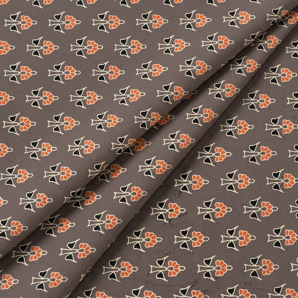 Ajrakh Cotton Fabric - EC16445 - folds