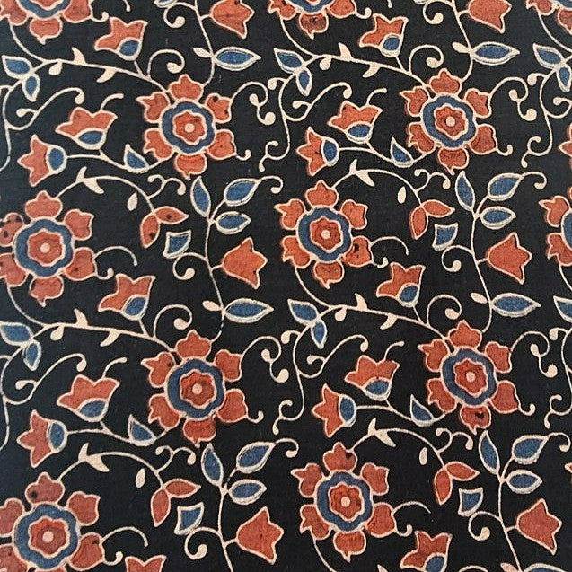 Ajrakh Cotton Fabric - EC16448 - Flat fabric