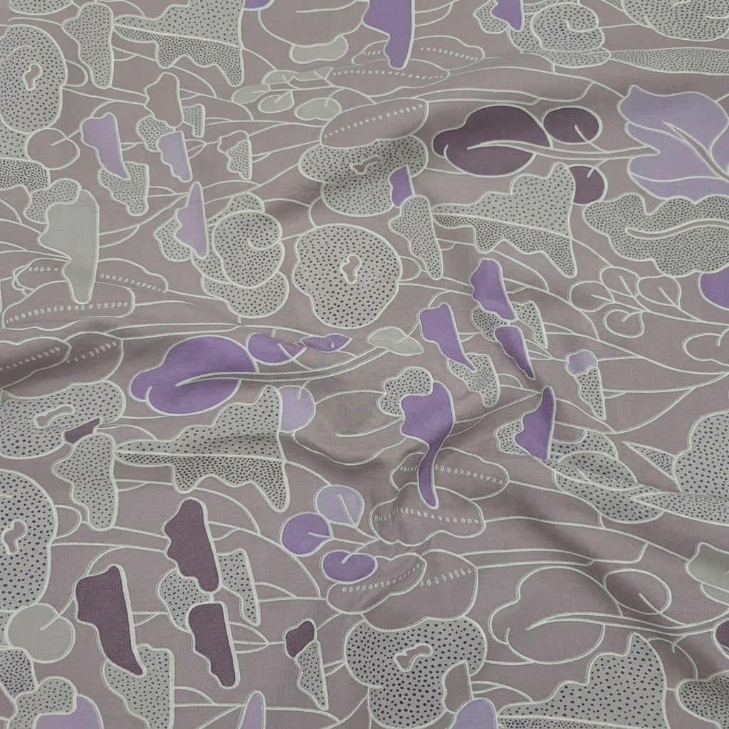 Swirled ABSTRACT VIOLET ABSTRACT MUL COTTON Fabric