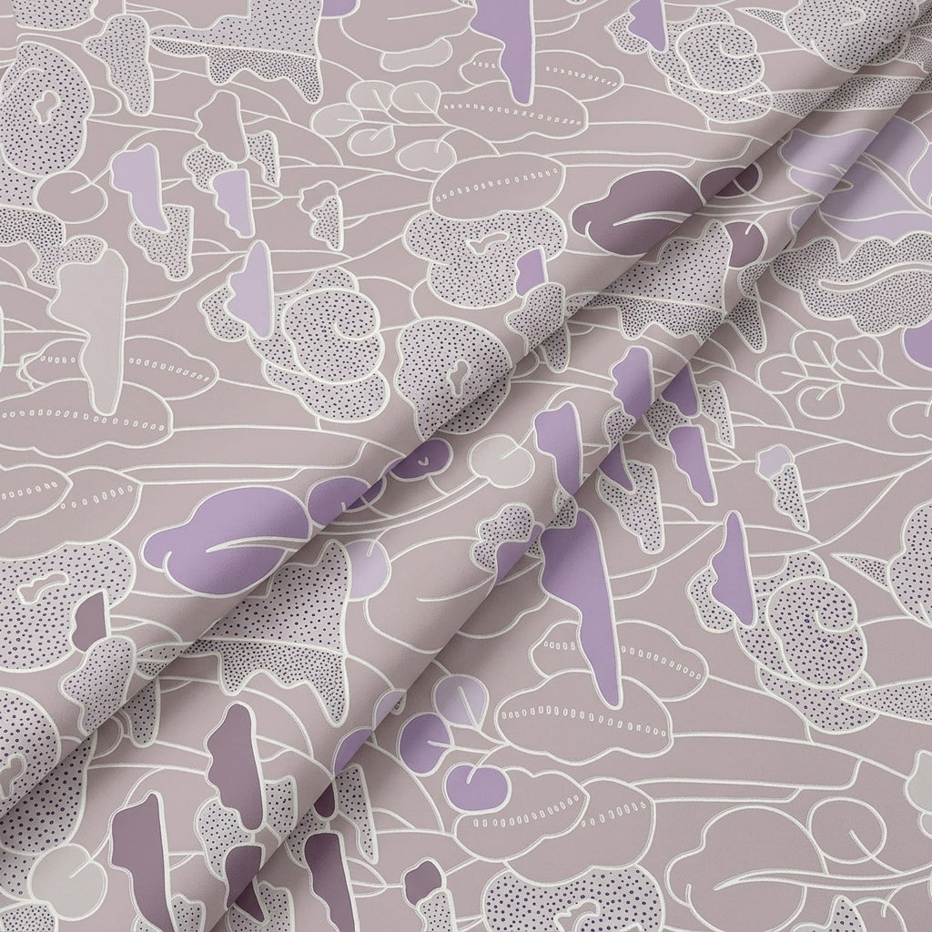 Folded ABSTRACT VIOLET ABSTRACT MUL COTTON Fabric