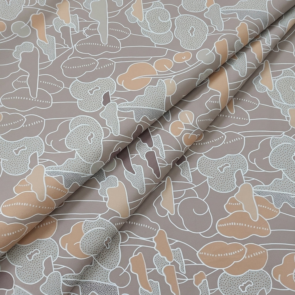 Folded ABSTRACT PEACH ABSTRACT MUL COTTON Fabric