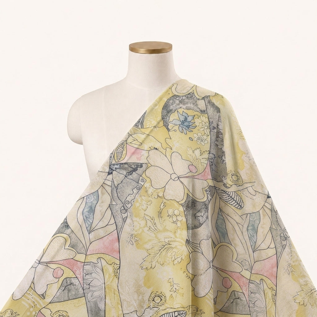 Floral Mul Cotton Fabric