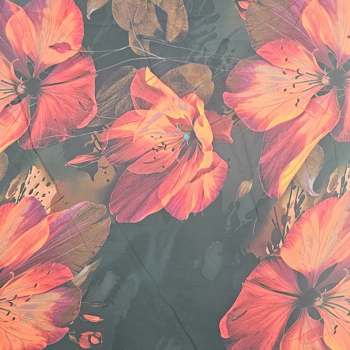 Floral Satin Fabric