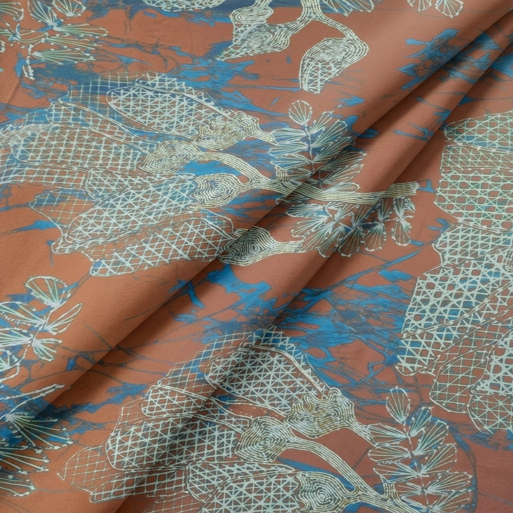 Floral Satin Fabric