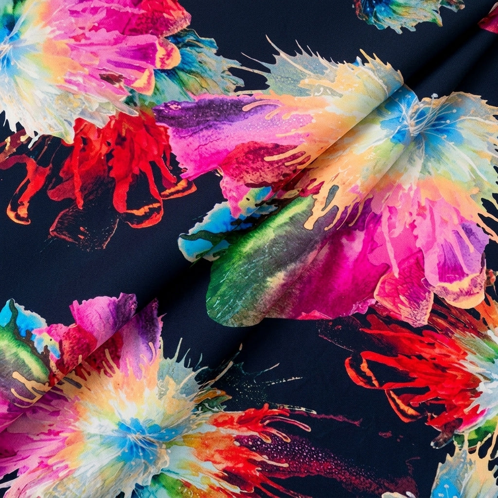 Floral Satin Fabric