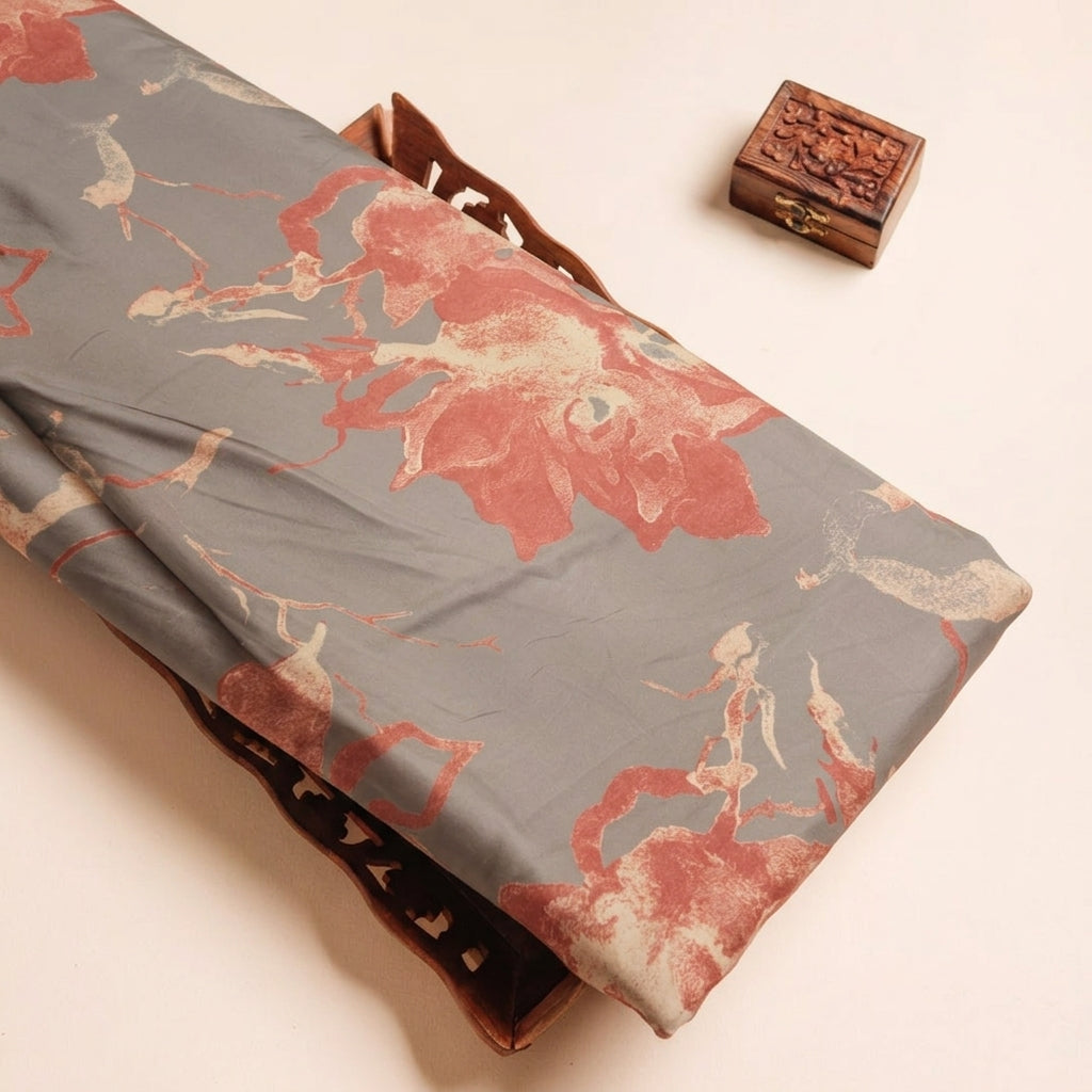 Floral Satin Fabric