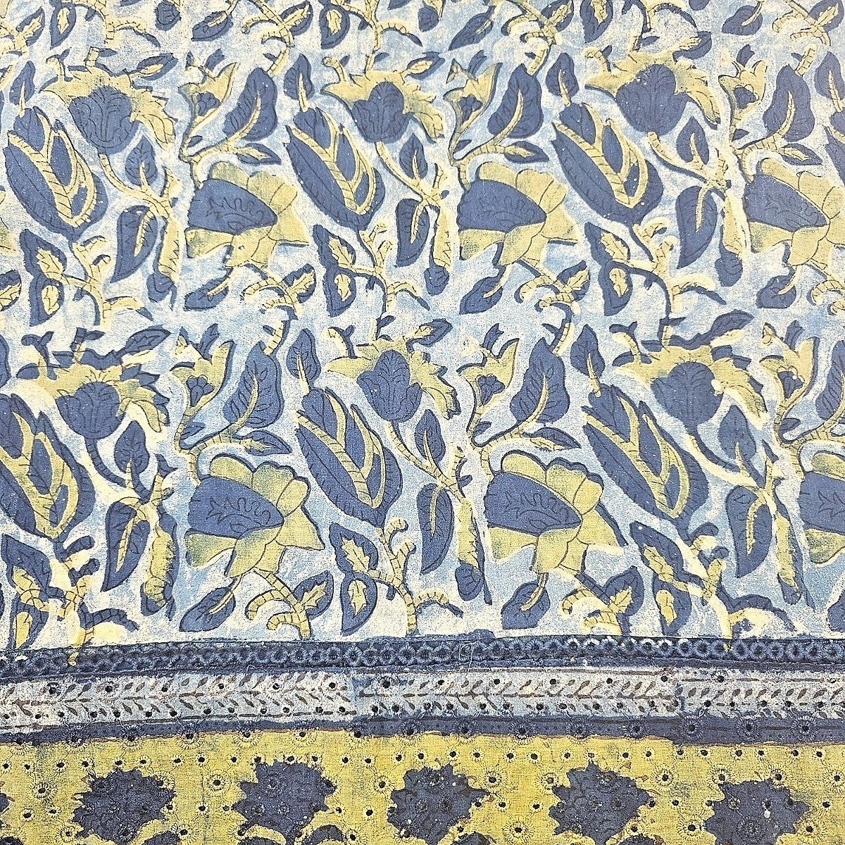 Indigo Floral Cotton Fabric - EC16735
