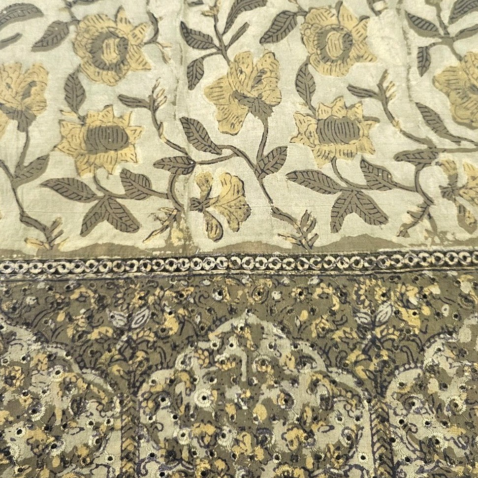 Cutwork Floral Cotton Fabric