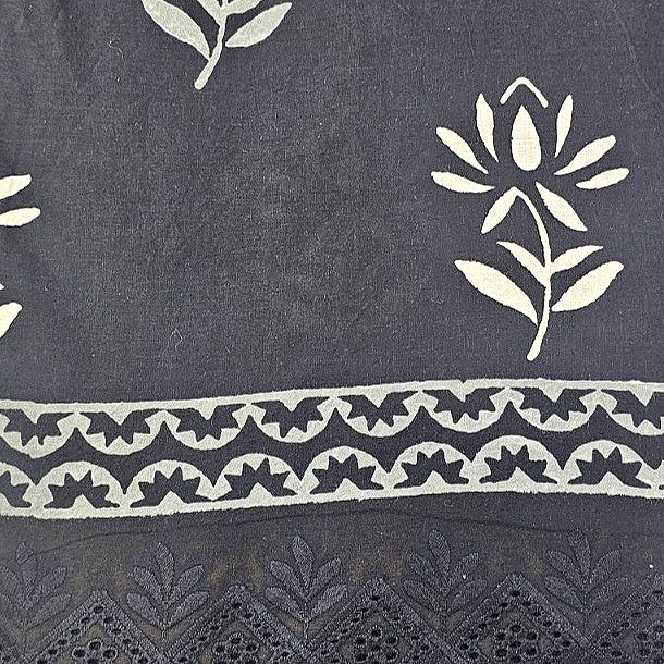 Floral Cutwork Cotton Fabric
